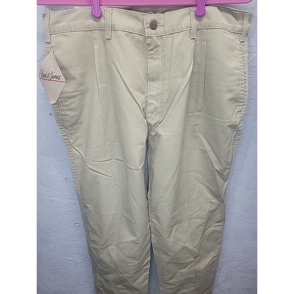 NWT Reed St James Mens Pleated Front Straight Leg Dress Pants Slacks‎ 36X32 Vtg - Picture 3 of 10